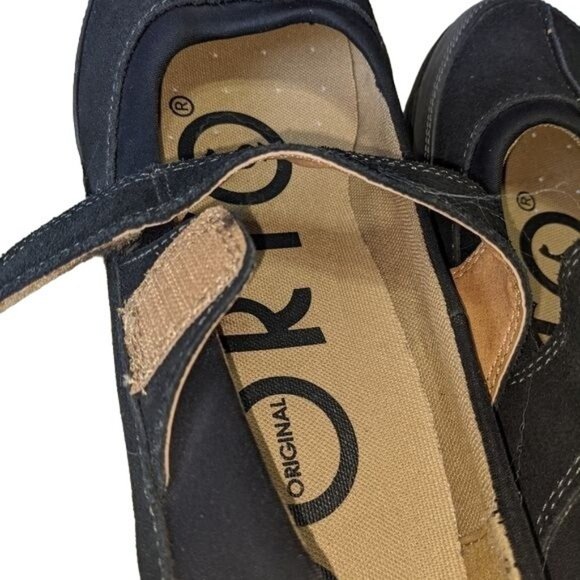 SPORTO ORIGINAL JENNA LEATHER MARY JANE FLATS SANDALS SHOES BLACK SIZE 11M - Picture 2 of 11